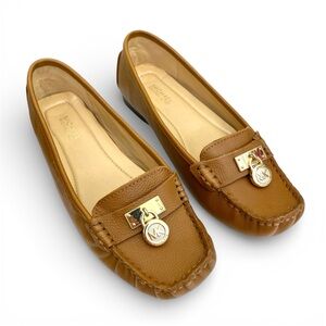 Michael Kors Hamilton Loafers w/Gold Lock Women Slip On Shoes- Sz 6